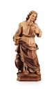 《レーピ》欧州教会使用創業100年 木彫りブランド木彫り　諸聖人像 「セント・ジョン・エヴァンジェリスト」ブラウン（濃淡2色）手彩色高さ 30cm　保証書付【イタリア】