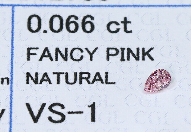 【ピンクダイヤ・ルース特別販売】ピンクダイヤモンド・ルース / 0.066ct, Fancy P...