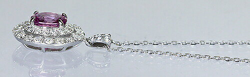 ＼ ！ 9月決算 非加熱！ Ptパープルピンクサファイア0.91ct (D 0.56ct)ネックレス！ GIA鑑別書付 gemstar-10016414 ジェムスター(宝石の専門店) サンプル画像2