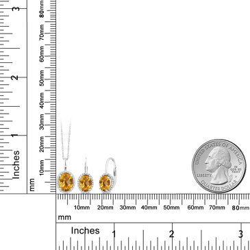 3.25カラット 天然 シトリン ネックレス ピアス セット レディース ダイヤモンド 10金 ホワイトゴールド K10 天然石 11月 誕生石 ブランド 黄色 大粒 ヘイロー おしゃれ プレゼント 女性 彼女 妻 誕生日