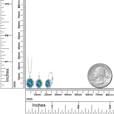 3.9カラット 天然 ロンドンブルートパーズ ネックレス ピアス セット レディース ダイヤモンド 10金 ホワイトゴールド K10 天然石 11月 誕生石 ブランド 大粒 ヘイロー おしゃれ プレゼント 女性 彼女 妻 誕生日