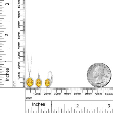 3.32カラット 天然 シトリン ネックレス ピアス セット レディース ダイヤモンド 10金 ホワイトゴールド K10 天然石 11月 誕生石 ブランド 黄色 大粒 ヘイロー おしゃれ プレゼント 女性 彼女 妻 誕生日