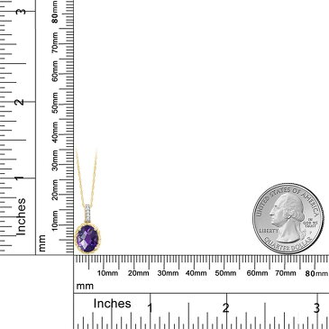 1.54カラット 天然 アメジスト ダイヤモンド ネックレス レディース 10金 イエローゴールド K10 ペンダント アメシスト 大粒 天然石 2月 誕生石 クリスマスプレゼント 女性 彼女 妻 誕生日