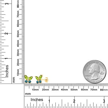 1.4カラット 天然石 ペリドット ピアス レディース 天然 ブルーダイヤモンド イエローゴールド 加工 シルバー925 ブランド おしゃれ バタフライ 蝶 緑 小粒 小ぶり 小さめ スタッド 8月 誕生石 金属アレルギー対応