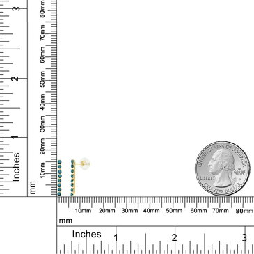 0.4カラット 天然 ブルーダイヤモンド ピアス レディース 14金 イエローゴールド K14 ブランド おしゃれ 8連 ライン ブルー ダイヤ 青 小粒 華奢 細身 小ぶり 小さめ スタッド 天然石 4月 誕生石 金属アレルギー対応