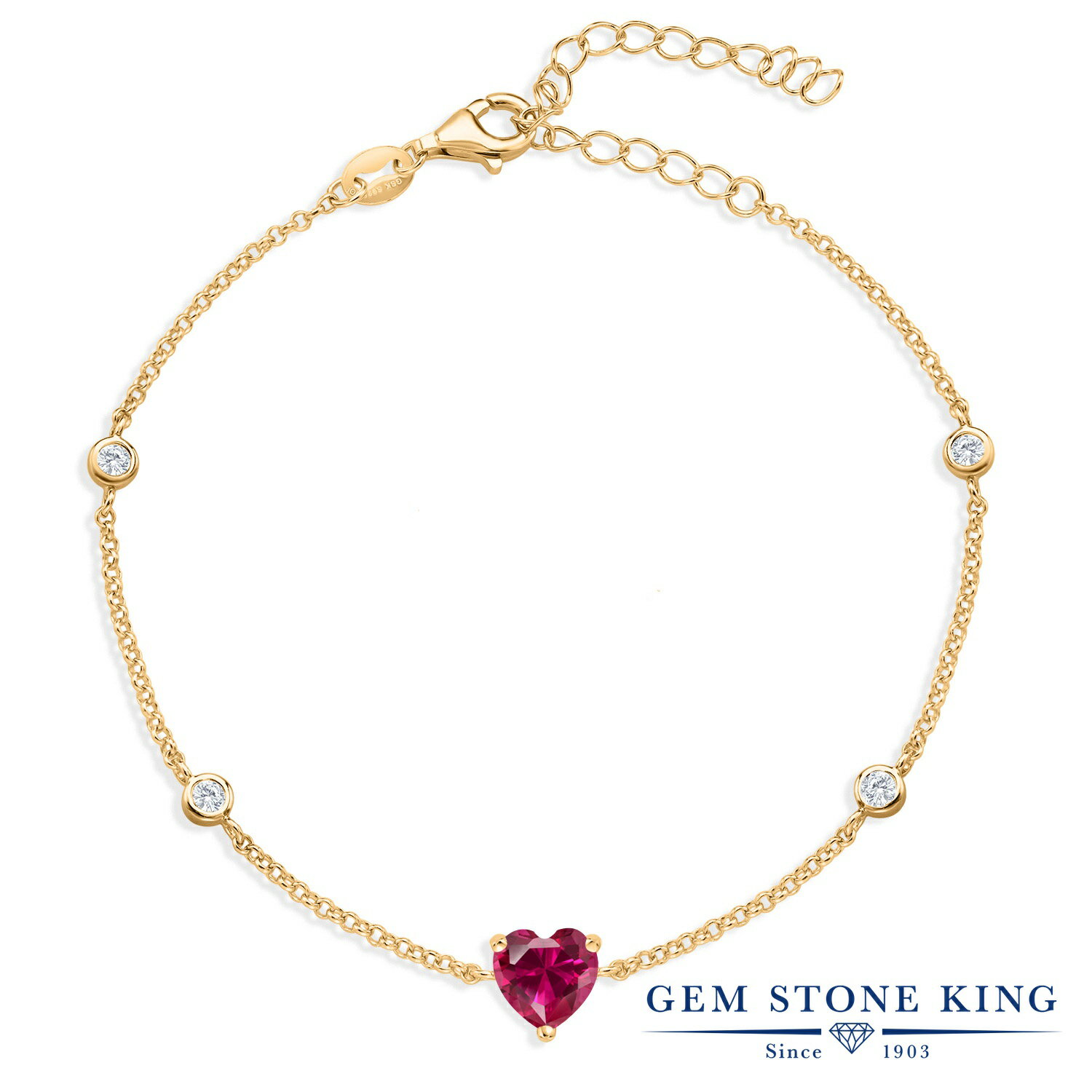 ブランドGem Stone King （ジェムストーンキング）商品名[Gem Stone King] 1.6カラット シンセティック ルビー ブレスレット レディース モアサナイト シルバー925 18金 イエローゴールド 加工 7月 誕生石 誕生日プレゼント18K Yellow Gold Plated Silver Red Created Ruby and White Moissanite Bracelet For Women 1.60 Cttw Heart Shape 7MM 7 Inch With 1.5 Inch Extenderジェムストーン1.40カラット レッド シンセティック ルビー (7mm x 7mm)ハートシェイプ カット0.05カラット モアサナイト (2.4mm x 2.4mm)Gem Stone King Moissanite 総カラット数1.60カラット金属の素材シルバー イエローゴールドコーティング 刻印入り金属アレルギーフリー ニッケルフリーセッティングプロング(爪留め) セッティングチェーン あずきチェーン (カニカン)付属品ジュエリーボックス・品質保証カード・手さげバッグ品番MGZ-2009-HS-CR-R-CMS-GM-YPSSシンセティック（合成石）について工房で造られた本物の石 安価な人工石とは異なります当店が使用している合成石は、天然石と同じ化学組成、結晶構造、物理的特性を持つ、天然石と全く同じ構造のもののみです。鑑定士も肉眼・ルーペをもってしても、天然と見分けのつかない完璧な合成石となります。硬度に関してもモース硬度は、天然石と同じ硬さのため、耐久性面でも非常に高く、生涯にわたって安心してお使いいただけます。安価なただ色を模倣しただけの人工石とは全く異なる最高級の合成石です。他店では、安価なキュービックジルコニアやガラス、クリスタルに色付けされたものを合成とよび販売しているケースもありますため、ご注意ください。7月の誕生石 ルビー情熱的な赤が美しいルビーは7月の誕生石です。四大宝石の一つで、永遠の愛を象徴します。身に着ける人に協調性、成功、そして幸福を与えるとされています。　古くから勝利のお守り、カリスマ性を高める石、権力の象徴として用いられてきました。集中力や精神力を高め、成功へ導くと言われています。Gem Stone King（ジェムストーンキング）創業115年を超える、世界が認める「天然石の王」定番からトレンドまでおしゃれなデザインが世界的に人気のジュエリーブランド高品質の天然石をお求め安い価格で販売！海外「ニューヨーク」から直接お届けしております● 普段使いやご褒美に20代、30代、40代、50代と幅広い年代の大人の女性にぴったり似合う贅沢な高級感デイリーに、オフィス カジュアルに、お呼ばれなどのフォーマルにも使える、上品できれいめなデザイン● 大切な女性（妻、嫁、彼女）へのプレゼントに結婚・婚約、結婚記念日、誕生日プレゼント、夫婦の記念日にクリスマス、ホワイトデー、バレンタインデー、母の日のギフトに仲良しな女友達へのサプライズギフトに還暦のお祝い、成人・入学・卒業のお祝いの贈り物にもおすすめ● 幸運のお守りにパワーストーンとしても人気の宝石たちは、お守りとしても世界中で愛用されていますあなたのお気に入りのカラーストーンを毎日のラッキーアイテムに！＊ GemStoneKingの正規品、生涯保証でお修理も可＊ 金属アレルギーフリー ニッケルフリーで安心シンセティック ルビーシルバー イエローゴールドコーティング ブレスレット1.40カラットのシンセティック ルビーとシルバー イエローゴールドコーティングでお作りするシンプルなブレスレット。ゴールドとシルバーのツートンカラーがスタイリッシュに大人のクラス感をアップ。モアサナイトをアクセントストーンに添えた、魅力的なカラーコンビネーションがおしゃれなジュエリー。20代、30代、40代、50代と幅広い年代にぴったり似合う、上品で贅沢な高級感がおすすめです。普段使いや特別な装いに、シーンを選ばずお使いいただけます。ブランドGem Stone King （ジェムストーンキング）商品名[Gem Stone King] 1.6カラット シンセティック ルビー ブレスレット レディース モアサナイト シルバー925 18金 イエローゴールド 加工 7月 誕生石 誕生日プレゼント18K Yellow Gold Plated Silver Red Created Ruby and White Moissanite Bracelet For Women 1.60 Cttw Heart Shape 7MM 7 Inch With 1.5 Inch Extenderジェムストーン1.40カラット レッド シンセティック ルビー (7mm x 7mm)ハートシェイプ カット0.05カラット モアサナイト (2.4mm x 2.4mm)Gem Stone King Moissanite 総カラット数1.60カラット金属の素材シルバー イエローゴールドコーティング 刻印入り金属アレルギーフリー ニッケルフリーセッティングプロング(爪留め) セッティングチェーン あずきチェーン (カニカン)付属品ジュエリーボックス・品質保証カード・手さげバッグ品番MGZ-2009-HS-CR-R-CMS-GM-YPSSルビー ブレスレット で探す人気ランキングから探す