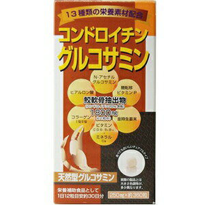 コンドロイチングルコサミンは、コンドロイチンを含有したサメ軟骨抽出物に 天然型グルコサミンと呼ばれるN-アセチルグルコサミン、鶏軟骨抽出物(II型コラーゲン含有) 低分子ヒアルロン酸等を、13種類配合した栄養補助食品です 年齢とともに減少し...