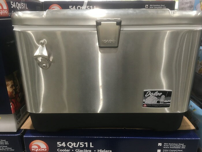 ＜送料無料＞コストコ Costco 数量限定 #564716 IGLOO イグルー ステンレススチール クーラーボックス 51L(54QT) 保冷【Z】