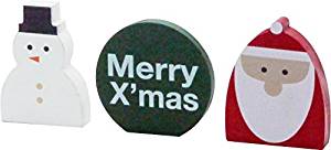 WOOD　WORKING　X’mas　モチーフ　SET3　サンタ&スノーマン　K995SS　4516344076800 【SN】