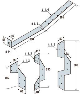 C ストラップアンカーあおりどめ金物　TW-30