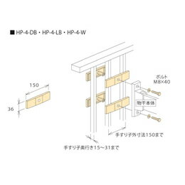 Rakuten - 川口技研 ホスクリーン取付パーツ　HP-4-DB　1袋