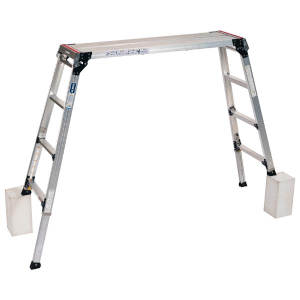 アルインコ 伸縮脚付足場台 PXGE1012FX 天板高さ1.03～1.33m 天板幅300mm