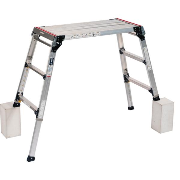 アルインコ 伸縮脚付足場台 PXGE710WX 天板高さ0.73～1.03m 天板幅400mm