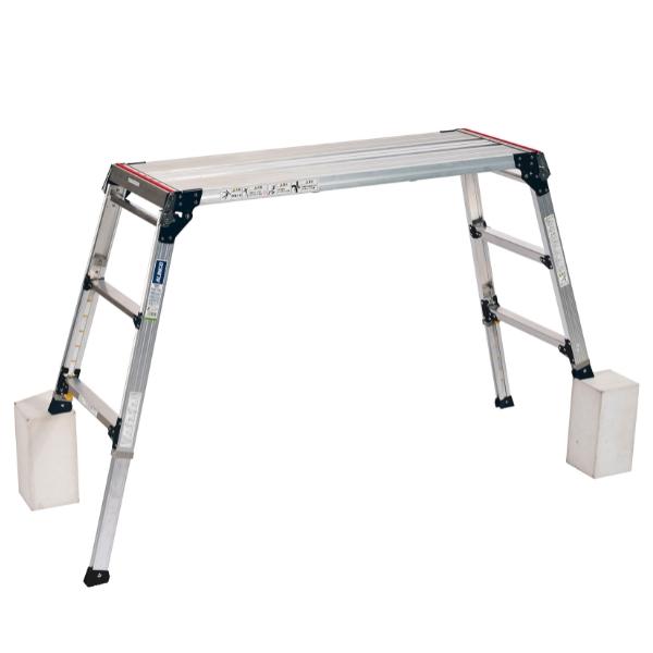 アルインコ 伸縮脚付足場台 PXGE712WX 天板高さ0.73～1.03m 天板幅400mm