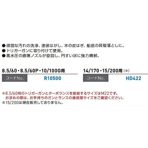 アサダ ターボランスA R10500 高圧洗浄機オプション