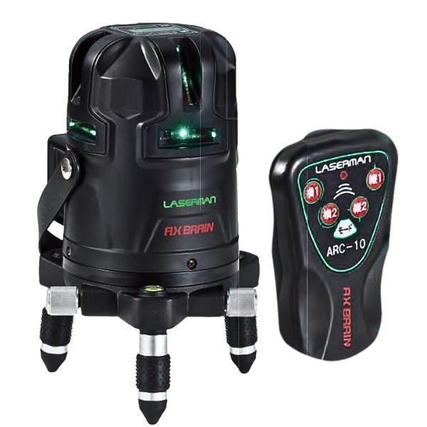 【在庫確認商品】アックスブレーン LVE-8SF レーザーマン 高輝度電子整準式グリーンレーザー墨出し器