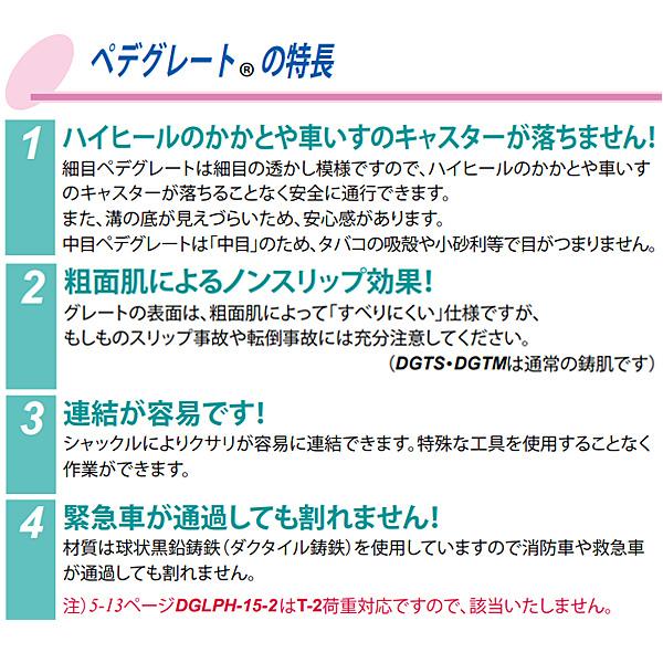 第一機材(DKC) ダクタイル 鋳鉄製グレーチング DGTSU-18 ペデグレート 中目みぞ蓋 ...