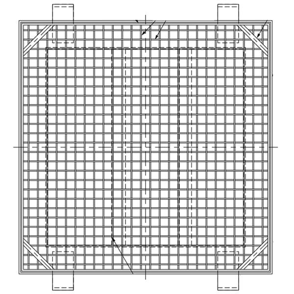 第一機材(DKC) 砂利ボックス グレーチング JBMN-40 PCます用受枠共 ます穴400用 歩道用 スチール製 現..