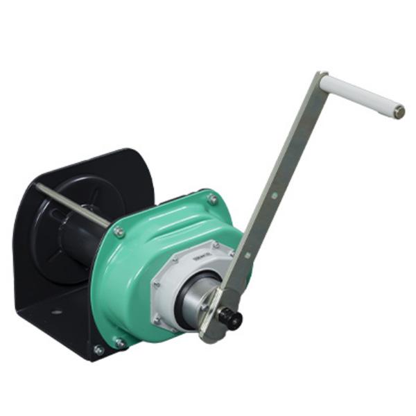 富士製作所 ポータブルウインチ PNW-100N 手動ウインチ 最大荷重100kg ダブルブレーキ爪 静音