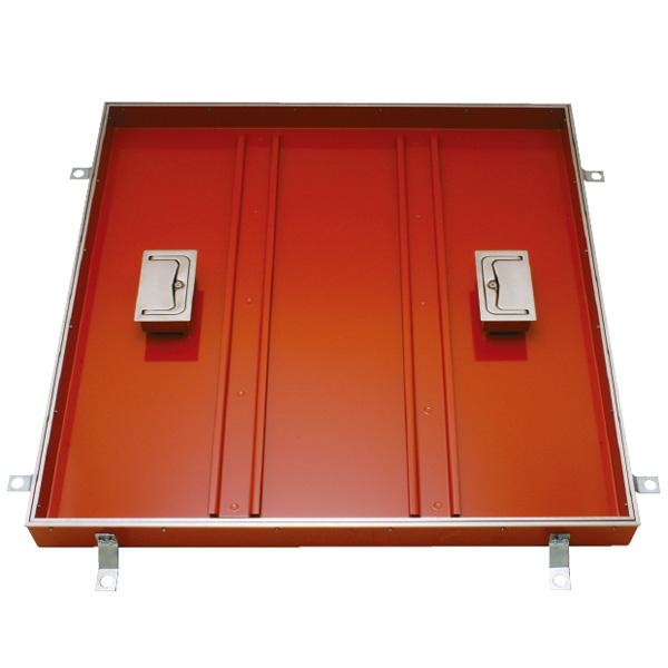 カネソウ フロアーハッチ MTSS-M-600×1200 充填用 屋内用 一般形 スチール製 ステンレス目地 把手ロッ..