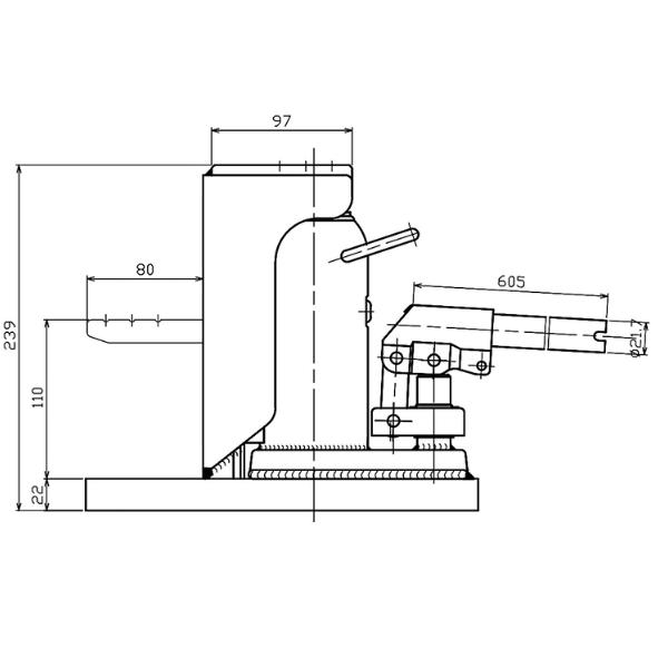 マサダ製作所 MHC-3TL 3TON 爪付き油圧ジャッキ 爪ロングタイプ リターンスプリン...