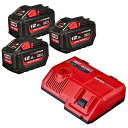 ミルウォーキー M18 HNRG-123 JP M18 3 HO12.0Ah スタートキット バッテリー3個 充電器