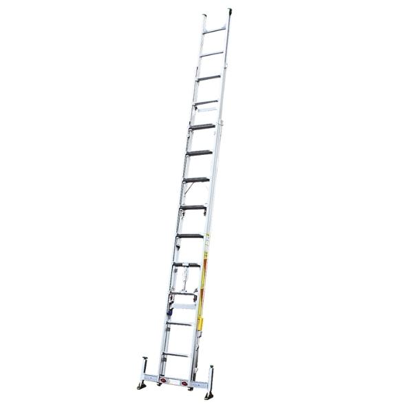 ナカオ 三連伸縮はしご レン太 Aタイプ 3REN-8.0A アウトリガー付