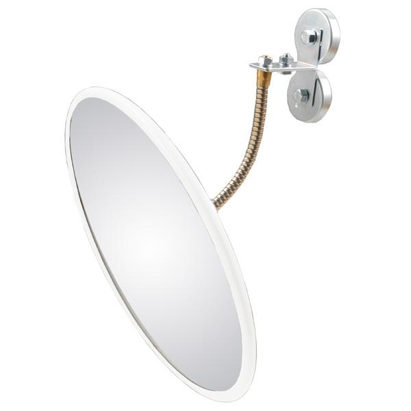 信栄物産 防犯ミラー 室内用 マグネットタイプ H-55M-W 丸550φ 白 genba02-10004276 GO&GO パッケージ画像