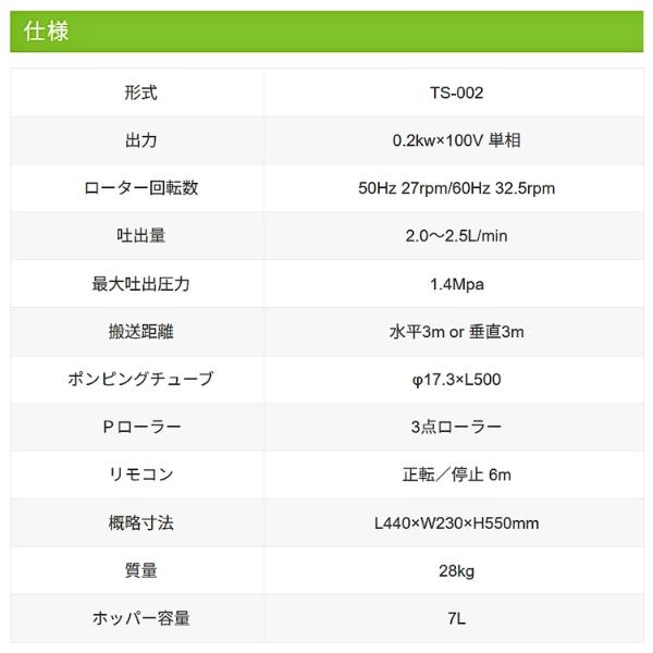 友定建機 TS-002 ミニポンプ スクイーズポンプ グラウト スラリー エポキシ樹脂 注入 圧送 小型 100V genba02-10017704 GO&GO サンプル画像3