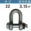 JIS規格シャックルSB ユニクロメッキ 呼び：22 使用荷重：3.15[tf] JIS規格 JISシャックル SBシャックル コンドーテック