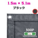 防炎メッシュシート 2類 1.5m×5.1m 10枚入り ブラック 防炎シート メッシュシート