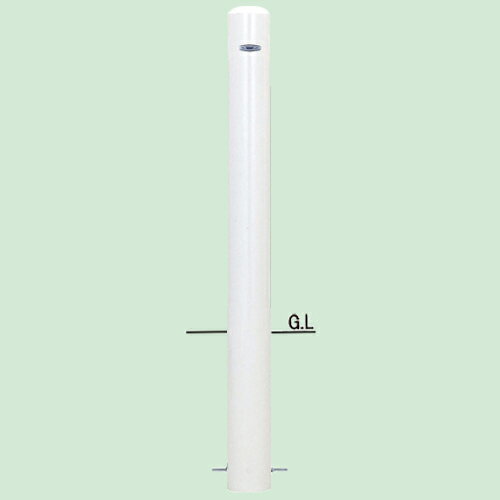 帝金 バリカー ピラー型 55-4フックナシ白（埋込み400） 【個人宅配送の場合、追加運賃発生】(4)