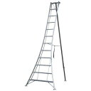 アルインコ アルミ園芸三脚 12尺 KWX360 天板高さ3.48m オールアルミ 三脚脚立