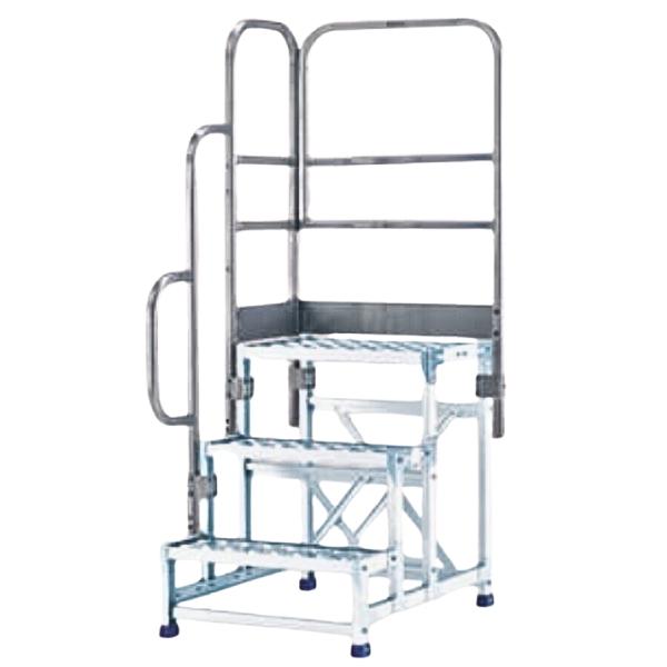 アルインコ 作業台正面付片手すりセット 左右共通 CSBT37BL CSBC376S用 オプション 業務用