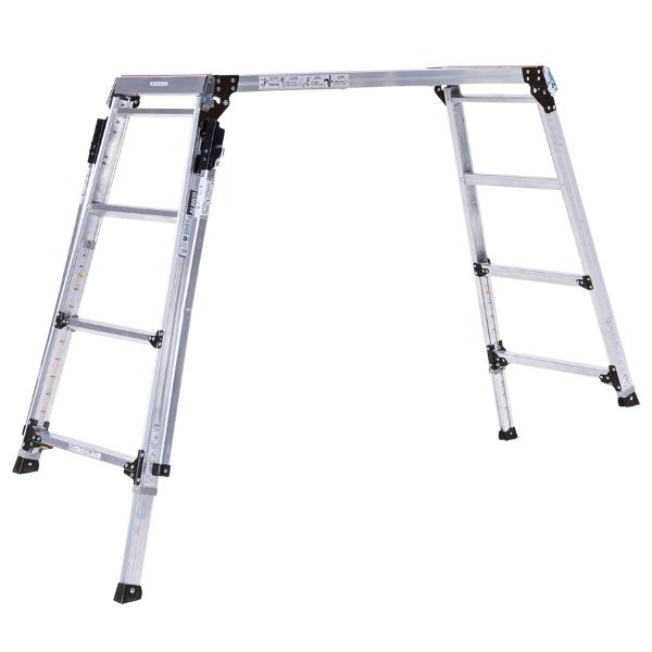 アルインコ 伸縮脚付足場台 PXGE1014WT 天板高さ1.03〜1.47m 天板幅400mm
