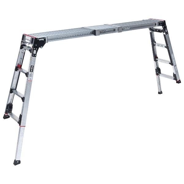 アルインコ 上部操作式 伸縮天板・伸縮脚付足場台 VSX1713RX 天板寸法：236×1183〜1753mm