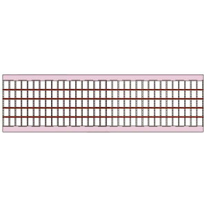 中部コーポレーション CXU-P-19-18 U字溝用スチールグレーチング 歩道用 溝幅180 適用荷重5.0KN/m2