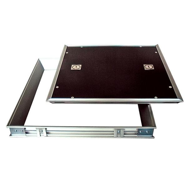 第一機材(DKC) D-2S-N フロアーハッチ ハンドル付 450用 ねじ取手型 デルタハッチ Pタイル貼物用 屋内..