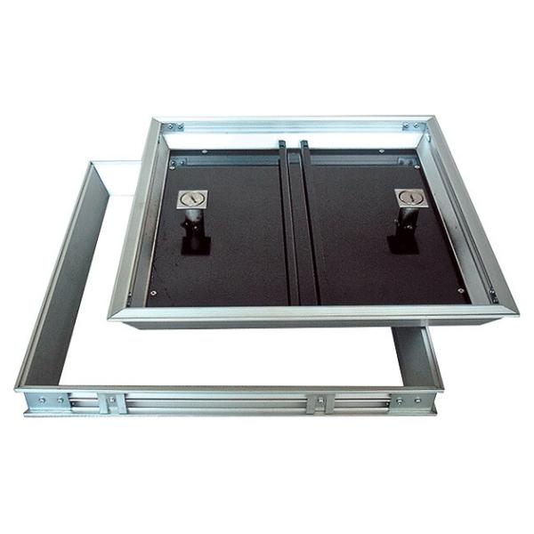 第一機材(DKC) D-4S-N フロアーハッチ ハンドル無し 350用 アルミ目地 モルタル充填用 簡易密閉型 ねじ..