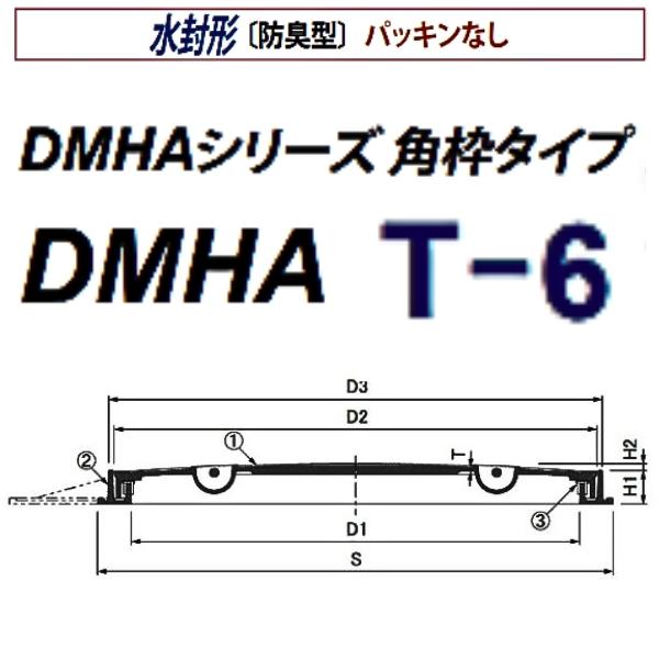 第一機材(DKC) 鋳鉄製マンホール蓋 DMHA350 T-6荷重 02300320