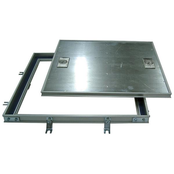 第一機材(DKC) H-2L フロアーハッチ ハンドル無し 600用 Pタイル貼物用 ガタツキ防止型 施錠型 屋内用 ..