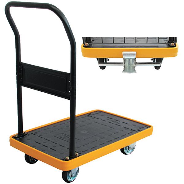 ハマコS.S 固定ハンドル樹脂台車 KPP-158YB ブレーキ付 積載荷重150kg