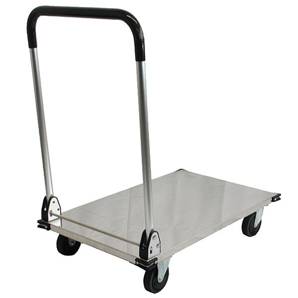 Rakuten - ハマコS.S ステンレス製折りたたみハンドル式台車 SUS200-0848B ブレーキ付 積載荷重200kg
