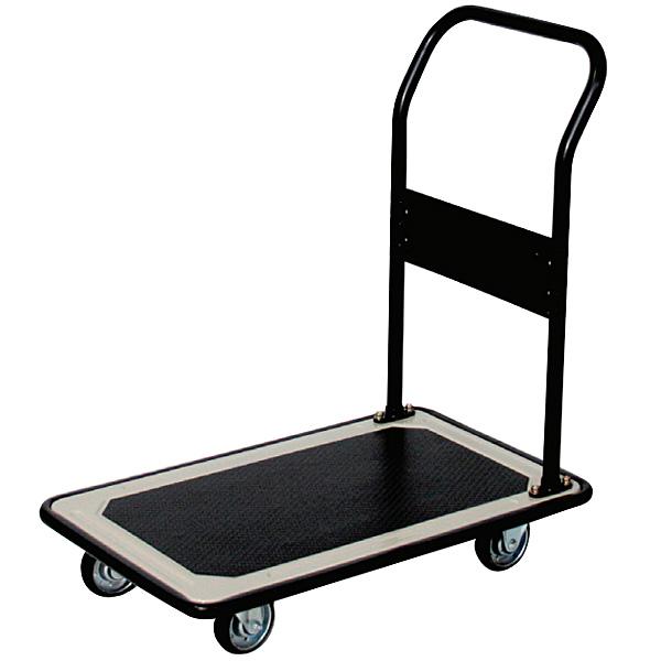 Rakuten - ハマコS.S 省音プレス製台車 PD-150KU 固定ハンドルタイプ ウレタン車輪 積載荷重150kg