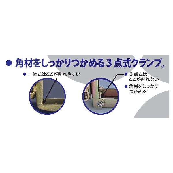 マルサ MCS-1 スクエアクランプ角丸 直交 角60×Φ48.6/Φ42.7兼用 20個入 60角鋼材とΦ48.6・Φ42.7単管を直交固定する高保持力クランプ