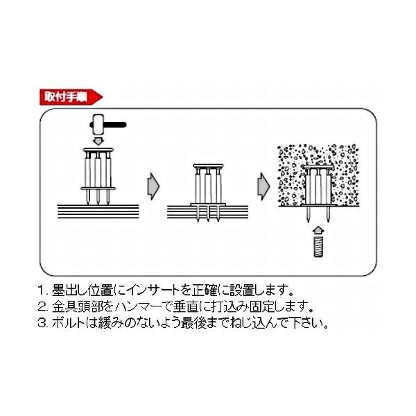 三門 スパイカー S-3050 W3/8 赤 300個 木製合板型枠用インサート