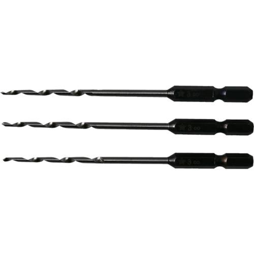 Rakuten - 【メール便発送可】スターエム 六角軸下穴錐 3.0mm 3本入 六角軸 全長110mm 75B-S030 STAR-M※メール便をご希望の方は、ご注文手続画面の配送方法より「追跡可能メール便」をご選択ください。