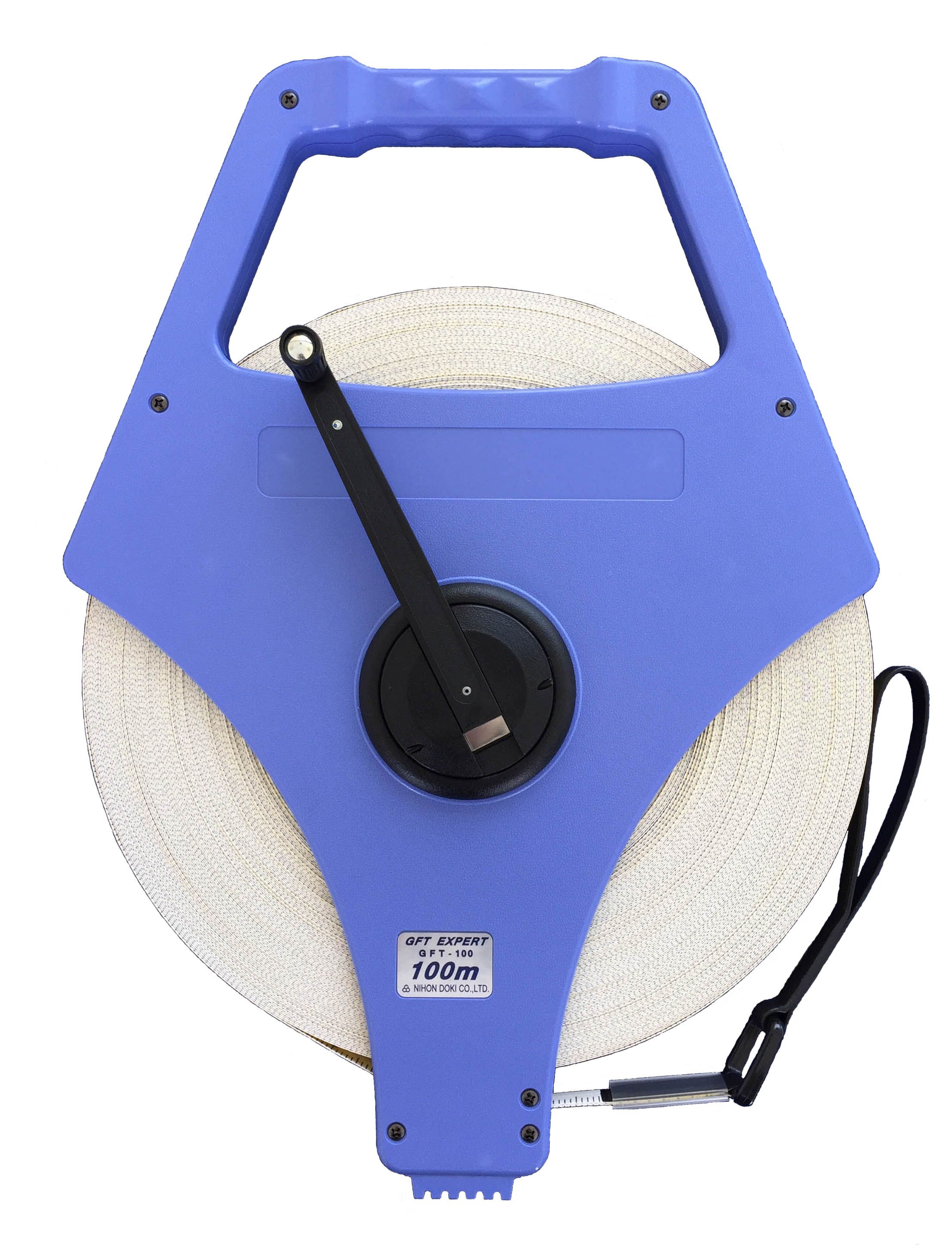 日本度器 巻尺 GFTエキスパート GFT-100 長さ100m テープ幅12mm 3倍速 両面目盛り グラスファイバー ガラス繊維製テープ JIS1級