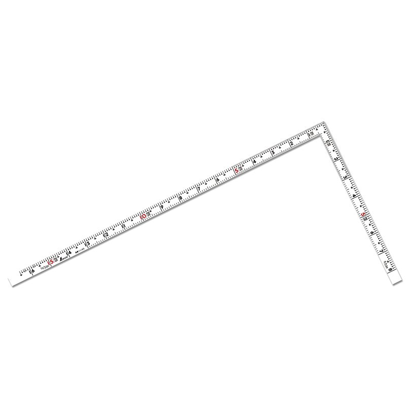 シンワ測定 11103 曲尺同厚 ホワイト 1尺6寸 表裏同目 名作