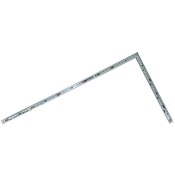 シンワ測定 10359 曲尺角厚 シルバー 50cm 裏面角目 内ぴた日本一 JIS